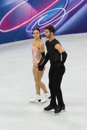 February 9, 2026, Milan, Lombardy, Italy: LAURENCE FOURNIER BEAUDRY and GUILLAUME CIZERON of France practice their Ice Dance Rhythm Dance of the Figure skating, Eiskunstlauf Team Event at the Milano Cortina 2026 Winter Olympic Games, Olympische Spiele, Olympia, OS Olympics 2026: Milano Cortina: Figure Skating Ice Dance Rhythm Dance  - ZUMAc179 20260209_oly_c179_015 Copyright: xMickaelxChavetx