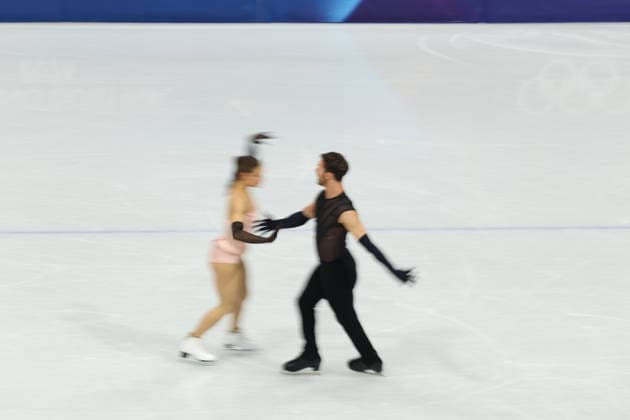 February 9, 2026, Milan, Lombardy, Italy: LAURENCE FOURNIER BEAUDRY and GUILLAUME CIZERON of France practice their Ice Dance Rhythm Dance of the Figure skating, Eiskunstlauf Team Event at the Milano Cortina 2026 Winter Olympic Games, Olympische Spiele, Olympia, OS Olympics 2026: Milano Cortina: Figure Skating Ice Dance Rhythm Dance  - ZUMAc179 20260209_oly_c179_017 Copyright: xMickaelxChavetx