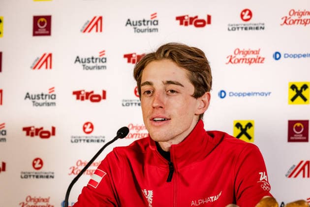 OLYMPICS - Winter Olympic Games, Olympische Spiele, Olympia, OS Milano Cortina 2026 VAL DI FIEMME,ITALY,09.FEB.26 - OLYMPICS, NORDIC SKIING, NORDIC COMBINED - Winter Olympic Games Milano Cortina 2026, press conference, PK, Pressekonferenz Ski Austria. Image shows Stefan Rettenegger (AUT).  GEPAxpictures xMatthiasxTrinkl