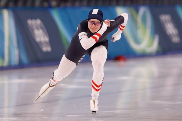 MILAN , 09-02-2026 , Milano Speed skating, Eisschnelllauf Stadium , season 2025 2026 , Olympic Winter games, Winterspiele,Spiele, Summer games 2026 - Speed Skating 1000m ladies, Picture shows Vanessa Herzog Olympic Winter Games 2026 - Speed Skating 1000m ladies  x201439711x Copyright: