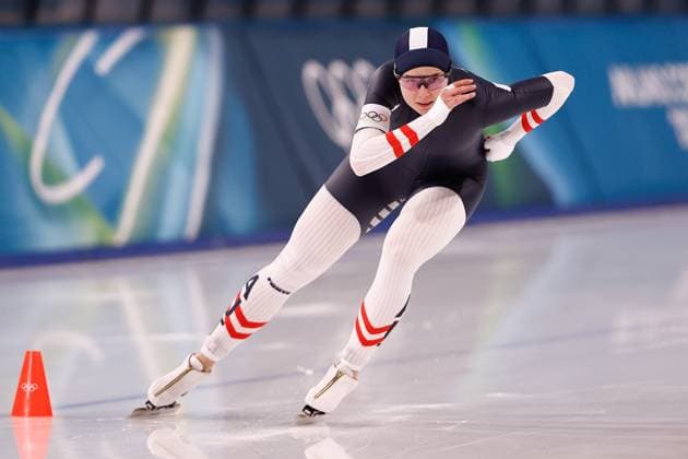 MILAN , 09-02-2026 , Milano Speed skating, Eisschnelllauf Stadium , season 2025 2026 , Olympic Winter games, Winterspiele,Spiele, Summer games 2026 - Speed Skating 1000m ladies, Picture shows Vanessa Herzog Olympic Winter Games 2026 - Speed Skating 1000m ladies  x201439716x Copyright: