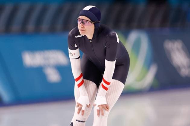 MILAN , 09-02-2026 , Milano Speed skating, Eisschnelllauf Stadium , season 2025 2026 , Olympic Winter games, Winterspiele,Spiele, Summer games 2026 - Speed Skating 1000m ladies, Picture shows Vanessa Herzog Olympic Winter Games 2026 - Speed Skating 1000m ladies  x201439734x Copyright: