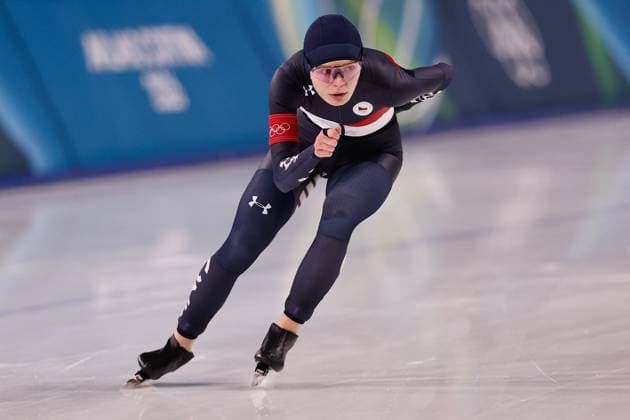 MILAN , 09-02-2026 , Milano Speed skating, Eisschnelllauf Stadium , season 2025 2026 , Olympic Winter games, Winterspiele,Spiele, Summer games 2026 - Speed Skating 1000m ladies, Picture shows Nikola Zdrahalova Olympic Winter Games 2026 - Speed Skating 1000m ladies  x201439766x Copyright: