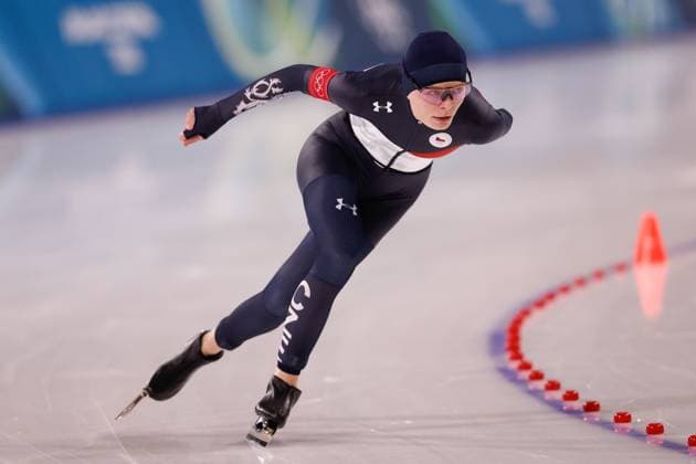 MILAN , 09-02-2026 , Milano Speed skating, Eisschnelllauf Stadium , season 2025 2026 , Olympic Winter games, Winterspiele,Spiele, Summer games 2026 - Speed Skating 1000m ladies, Picture shows Nikola Zdrahalova Olympic Winter Games 2026 - Speed Skating 1000m ladies  x201439769x Copyright: