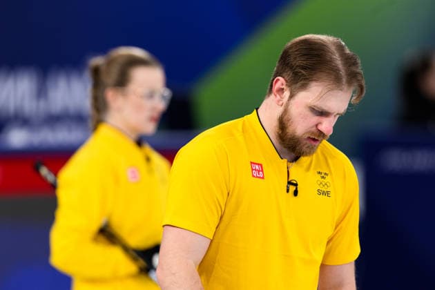 260209 Rasmus Wrana and Isabelle Wrana of Sweden competes in a round robin mixed doubles curling semifinal match between Great Britain and Sweden during day 3 of the 2026 Winter Olympics on February 9, 2026 in Cortina. Photo: Jon Olav Nesvold BILDBYRAN COP 217 JE0114 curling Olympic Games, Olympische Spiele, Olympia, OS olympics winter olympics os ol olympiska spel vinter-os olympiske leker milano cortina 2026 milan cortina 2026 milano cortina 2026 olympic games milano cortina 2026 winter olympic games milano cortina-os milano cortina-ol vinter-ol 3 bbeng sweden sverige *** 260209 Rasmus Wrana and Isabelle Wrana of Sweden competes in a round robin mixed doubles curling semifinal match between Great Britain and Sweden during day 3 of the 2026 Winter Olympics on February 9, 2026 in Cortina Photo Jon Olav Nesvold BILDBYRAN COP 217 JE0114 curling olympic games olympics winter olympics os ol olympiska spel vinter os olympiske leker milano cortina 2026 milan cortina 2026 milano cortina 2026 olympic games milano cortina 2026 winter olympic games milano cortina os milano cortina ol vinter ol 3 bbeng sweden sverige  Copyright: JONxOLAVxNESVOLD BB260209JE011