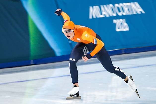 ITALY, MILAN - FEBRUARY 9, 2026: Suzanne Schulting of the Netherlands competes in the women s Speed skating, Eisschnelllauf 1000m event at Milano Speed Skating Stadium during the 2026 Winter Olympic Games, Olympische Spiele, Olympia, OS Mikhail Tereshchenko TASS  88447814