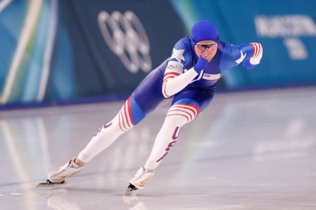 MILAN , 09-02-2026 , Milano Speed skating, Eisschnelllauf Stadium , Olympic Winter games, Winterspiele,Spiele, Summer games 2026 - Speed Skating 1000m ladies, Picture shows Brittany Bowe Olympic Winter Games 2026 - Speed Skating 1000m ladies  x201440770x Copyright: