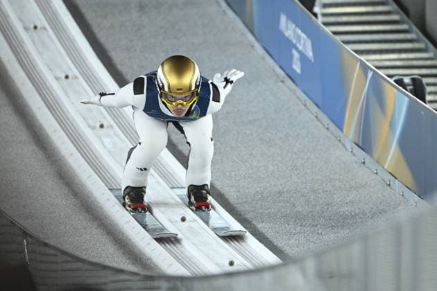 Philipp Raimund of Germany during the trial round of the men s Ski jumping, Skispringen, Ski, nordisch normal hill event at the Predazzo Skijump Stadium at the Milano Cortina Winter Olympics on February 9, 2026. - RONI REKOMAA Predazzo Italy ql1K0SPeEcE  Copyright: xRonixRekomaax ql1K0SPeEcE