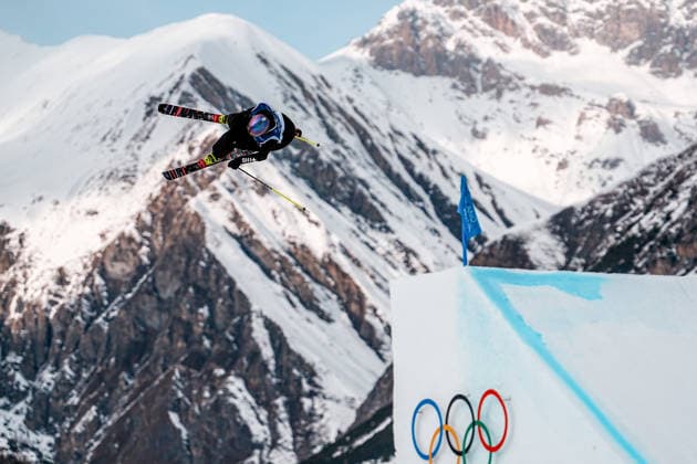 (260209) -- LIVIGNO, Feb. 9, 2026 -- Mathilde Gremaud of Switzerland competes during the freestyle skiing women s freeski slopestyle final at the Milan-Cortina 2026 Olympic Winter games, Winterspiele,Spiele, Summer games in Livigno, Italy, Feb. 9, 2026. ) (MICO2026)ITALY-LIVIGNO-OLYMPIC WINTER GAMES-FREESTYLE SKIING-WOMEN S FREESKI SLOPESTYLE-FINAL HuxChao 