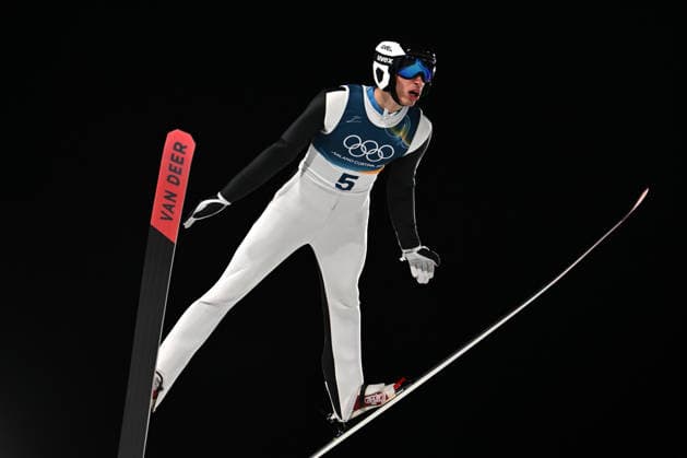 Predazzo, Italy, February 09th 2026. Daniel Andrei Cacina of Romania in action during the Ski jumping, Skispringen, Ski, nordisch Mens Normal Hill Individual competition of the Olympic Winter games, Winterspiele,Spiele, Summer games 2026 in Predazzo, Italy. (Photo by Igor Kupljenik Sports Press Photo)  Copyright: xIgorxKupljenikx xSPPx Sportspressphoto_SPR90589