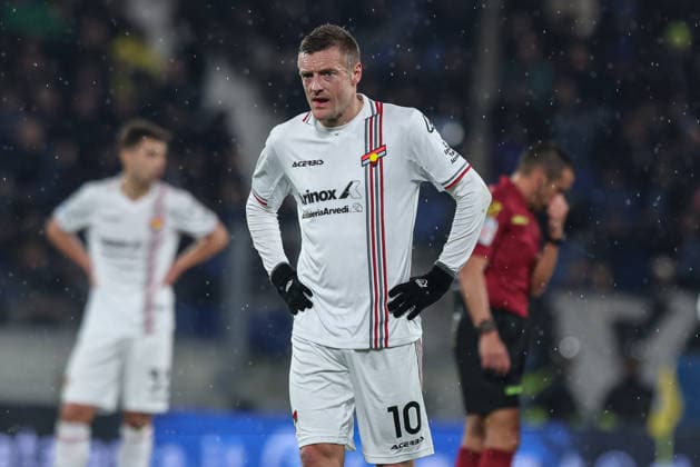 Cremonese s Jamie Vardy reacts during the Serie A soccer match between A.C Atalanta B.C. and Cremoese at the New Balance Arena in Bergamo, Italy - Monday, February 9, 2026. - Soccer .  Copyright: xStefanoxNicoli LaPressex