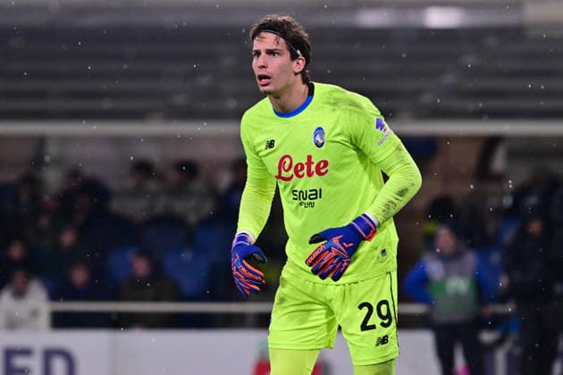 February 9, 2026, Bergamo, Lombardia: Atalanta s Marco Carnesecchi during the Italian Serie A soccer match Atalanta BC vs US Cremonese at the New Balance Arena in Bergamo, Italy, 9 February 2026..ANSA MICHELE MARAVIGLIA. Soccer: Serie A; Atalanta-Cremonsese  - ZUMAa110 20260209_zaf_a110_036 Copyright: xMichelexMaravigliax