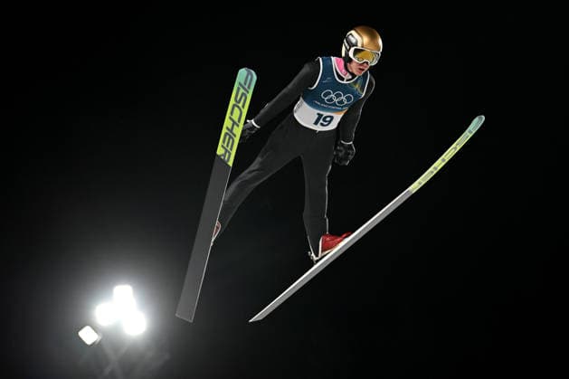 Predazzo, Italy, February 09th 2026. Danil Vassilyev of Kazakhstan in action during the Ski jumping, Skispringen, Ski, nordisch Mens Normal Hill Individual competition of the Olympic Winter games, Winterspiele,Spiele, Summer games 2026 in Predazzo, Italy. (Photo by Igor Kupljenik Sports Press Photo)  Copyright: xIgorxKupljenikx xSPPx Sportspressphoto_SPR90601