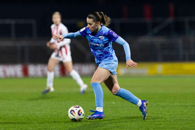Google Pixel Women Bundesliga 1 FC Köln SGS Essen 09 02 2026 Leonie Köpp SGS Essen, 20 on matchday 17 of the Google Pixel Women Bundesliga in the match between 1 FC Köln and SGS Essen on 09 02 2026 at Franz Kremer Stadium in Cologne Copyright: xBEAUTIFULxSPORTS Meuselx
