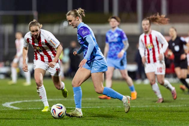 Google Pixel Frauen Bundesliga 1 FC Köln SGS Essen 09 02 2026 Paula Flach SGS Essen, 5 on matchday 17 of the Google Pixel Frauen Bundesliga in the match between 1 FC Köln and SGS Essen on 09 02 2026 at Franz Kremer Stadium in Cologne Copyright: xBEAUTIFULxSPORTS Meuselx