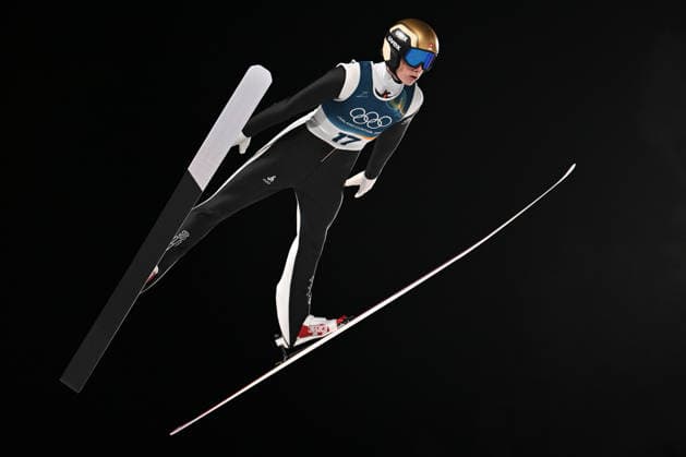Predazzo, Italy, February 09th 2026. Felix Trunz of Switzerland in action during the Ski jumping, Skispringen, Ski, nordisch Mens Normal Hill Individual competition of the Olympic Winter games, Winterspiele,Spiele, Summer games 2026 in Predazzo, Italy. (Photo by Igor Kupljenik Sports Press Photo)  Copyright: xIgorxKupljenikx xSPPx Sportspressphoto_SPR90603