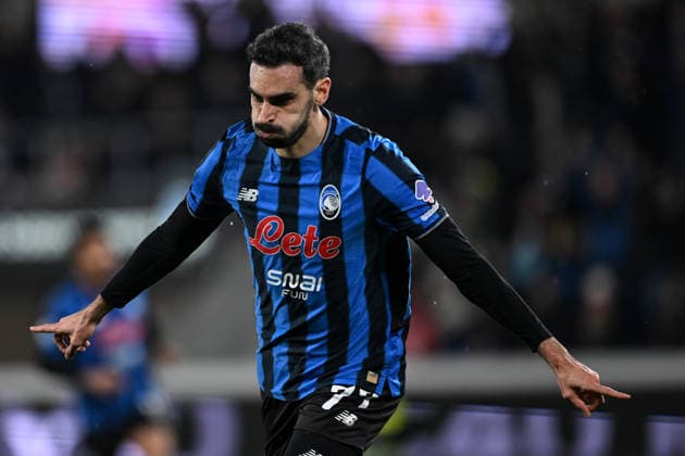 Mg Bergamo 09 02 2026 - campionato di calcio serie A Atalanta-Cremonese foto Matteo Gribaudi Image nella foto: esultanza gol Davide Zappacosta 