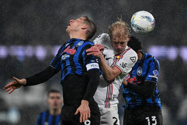 Mg Bergamo 09 02 2026 - campionato di calcio serie A Atalanta-Cremonese foto Matteo Gribaudi Image nella foto: Morten Thorsby-Mario Pasalic-Ederson 