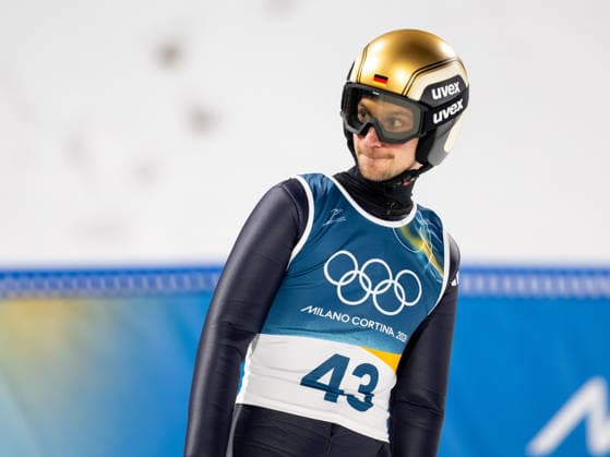 OLYMPICS - Winter Olympic Games, Olympische Spiele, Olympia, OS Milano Cortina 2026 VAL DI FIEMME,ITALY,09.FEB.26 - OLYMPICS, Ski jumping, Skispringen, Ski, nordisch - Winter Olympic Games Milano Cortina 2026, normal hill, men, individual. Image shows Felix Hoffmann (GER).  GEPAxpictures xOliverxLerch