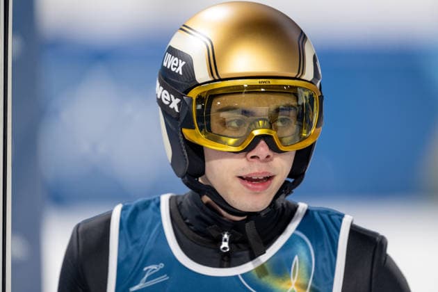 OLYMPICS - Winter Olympic Games, Olympische Spiele, Olympia, OS Milano Cortina 2026 VAL DI FIEMME,ITALY,09.FEB.26 - OLYMPICS, Ski jumping, Skispringen, Ski, nordisch - Winter Olympic Games Milano Cortina 2026, normal hill, men, individual. Image shows sJohann Valentin Foubert (FRA).  GEPAxpictures xOliverxLerch