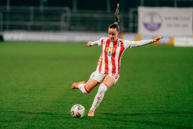 09 02 26, Women, Football, Google Pixel Women Bundesliga, Season 2025 2026, 1 FC Köln SGS Essen, 17 Matchday Vanessa Leimenstoll 29 1 FC Köln Schuss Köln Franz Kremer Stadion NRW Germany