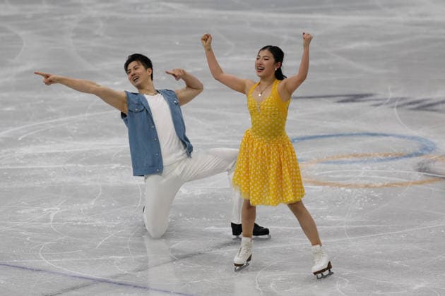 Winter Olympics - Figure skating, Eiskunstlauf Team Event Ice Dance-Rhythm Dance - Milan Liu Xinyu and Wang Shiyue of Team China compete in the figure skating team event ice dance-rhythm dance during the Milano Cortina 2026 Winter Olympic Games, Olympische Spiele, Olympia, OS at Milano Ice Skating Arena in Milan on February 9, 2026. Photo by Alexis Jumeau ABACAPRESS.COM Milan Italy  Copyright: xJMP ABACAx
