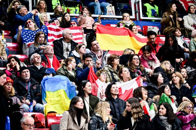 Crowd, during Ice Dance Rhythm Dance, at the Olympic Winter games, Winterspiele,Spiele, Summer games Milano Cortina 2026, at Milano Ice Skating Arena, on February 9, 2026 in Milan, Italy. Noxthirdxpartyxsales  aflo_319119730