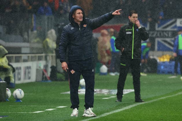 February 9, 2026, Bergamo, Lombardia: Cremonese s coach Davide Nicola during the Italian Serie A soccer match Atalanta BC vs US Cremonese at the New Balance Arena in Bergamo, Italy, 9 February 2026..ANSA MICHELE MARAVIGLIA. Soccer: Serie A; Atalanta-Cremonsese  - ZUMAa110 20260209_zaf_a110_042 Copyright: xMichelexMaravigliax