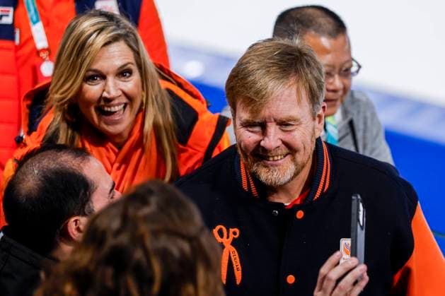 King Willem-Alexander of the Netherlands and Queen Maxima of the Netherlands looks on Around the Games, Milano Cortina 2026 Winter Olympics: Day 3, Speed skating, Eisschnelllauf - Milano Cortina 2026 Winter Olympics: Day 3, Milano Speed Skating Stadium, February 9, 2026, Milan, Italy.