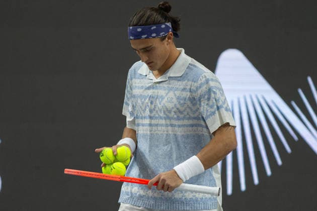 February 9, 2026, Frisco, Texas, USA: MATTIA BELLUCI (ITA) looks to serve during a menÃ¢â‚¬â ¢s singles match at 2026 Nexo Dallas Open at The Ford Center at The Star in Frisco, Texas. Nakishima defeated Bellucci, 6:3, 6:4. Tennis 2026: Dallas Open: Nakishima 6:3, 6:4 Belluci  - ZUMAh193 20260209_zsp_h193_017 Copyright: xDanielxMcGregor-Huyerx