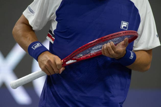 February 9, 2026, Frisco, Texas, USA: BRANDON NAKASHIMA (USA) holds his racket during a menÃ¢â‚¬â ¢s singles match at 2026 Nexo Dallas Open at The Ford Center at The Star in Frisco, Texas. Nakishima defeated Bellucci, 6:3, 6:4. Frisco USA - ZUMAh193 20260209_zsp_h193_024 Copyright: xDanielxMcGregor-Huyerx