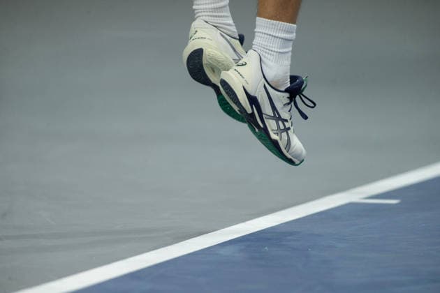 February 9, 2026, Frisco, Texas, USA: A detailed shot of MATTIA BELLUCIÃ¢â‚¬â ¢S (ITA) shoes during a menÃ¢â‚¬â ¢s singles match at 2026 Nexo Dallas Open at The Ford Center at The Star in Frisco, Texas. Nakishima defeated Bellucci, 6:3, 6:4. Tennis 2026: Dallas Open: Nakishima 6:3, 6:4 Belluci  - ZUMAh193 20260209_zsp_h193_034 Copyright: xDanielxMcGregor-Huyerx