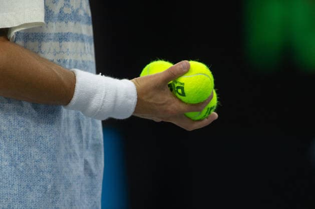 February 9, 2026, Frisco, Texas, USA: MATTIA BELLUCI (ITA) holds tennis balls during a menÃ¢â‚¬â ¢s singles match at 2026 Nexo Dallas Open at The Ford Center at The Star in Frisco, Texas. Nakishima defeated Bellucci, 6:3, 6:4. Frisco USA - ZUMAh193 20260209_zsp_h193_037 Copyright: xDanielxMcGregor-Huyerx