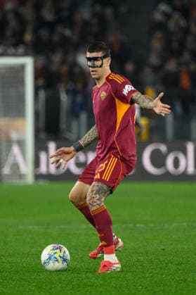 Romaâ??s Gianluca Mancini during the Italian Football Championship League A Enilive 2025 2026 match between AS Roma vs Cagliari Calcio at the Olimpic Stadium in Rome on 09 February 2026.  Copyright: xFabrizioxCorradetti IPAxSportx xipa-agency.netx xx IPA_71194512 IPA_Agency_IPA71194512