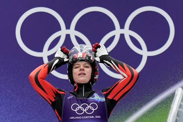 Austria™s SCHULTE Lisa during Luge Women™s single run 1 at the Cortina Sliding Centre at the Milano Cortina 2026 Winter Olympics, in Cortina (Italy) February 9 , 2026 (Spada LaPresse)  Copyright: xSpada LaPressex