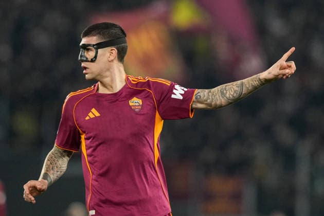 Gianluca Mancini of AS Roma during the Serie A 2025 2026 football match between AS Roma and Cagliari Calcio at Stadio Olimpico in Rome (Italy), February 9, 2026. AntoniettaxBaldassarre