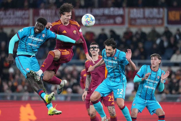 Roma™s Daniele Ghilardi during the Serie A EniLive soccer match between Roma and Cagliari at the Rome s Olympic stadium, Italy - Friday February 9, 2026 - Soccer ( Photo by Alfredo Falcone LaPresse )  Copyright: xAlfredoxFalcone LaPressex