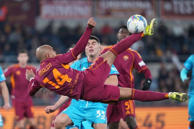 Roma™s Donyell Malen during the Serie A EniLive soccer match between Roma and Cagliari at the Rome s Olympic stadium, Italy - Friday February 9, 2026 - Soccer ( Photo by Alfredo Falcone LaPresse )  Copyright: xAlfredoxFalcone LaPressex