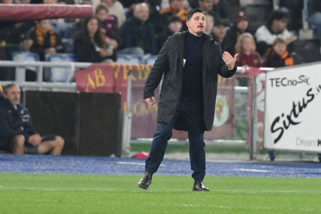 Fabio Pisacane head coach of Cagliari Calcio during the match of 24th day of the Serie A Championship between A.S.Roma and Cagliari at the Olimpico Stadium on Feb 9, 2026 in Rome, Italy. during AS Roma vs Cagliari Calcio, Italian soccer Serie A match in Rome, Italy, February 09 2026  Copyright: xRobertoxRamaccia IPAxSportx xipa-agency.netx xx IPA_71196161 IPA_Agency_IPA71196161