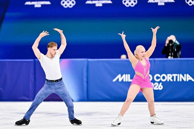Natalie TASCHLEROVA & Filip TASCHLER (CZE), during Ice Dance Rhythm Dance, at the Olympic Winter games, Winterspiele,Spiele, Summer games Milano Cortina 2026, at Milano Ice Skating Arena, on February 9, 2026 in Milan, Italy. Noxthirdxpartyxsales  aflo_319131387