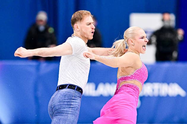 Natalie TASCHLEROVA & Filip TASCHLER (CZE), during Ice Dance Rhythm Dance, at the Olympic Winter games, Winterspiele,Spiele, Summer games Milano Cortina 2026, at Milano Ice Skating Arena, on February 9, 2026 in Milan, Italy. Noxthirdxpartyxsales  aflo_319131454