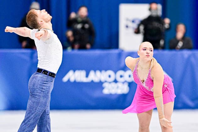 Natalie TASCHLEROVA & Filip TASCHLER (CZE), during Ice Dance Rhythm Dance, at the Olympic Winter games, Winterspiele,Spiele, Summer games Milano Cortina 2026, at Milano Ice Skating Arena, on February 9, 2026 in Milan, Italy. Noxthirdxpartyxsales  aflo_319131455