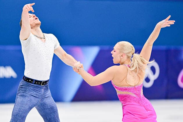 Natalie TASCHLEROVA & Filip TASCHLER (CZE), during Ice Dance Rhythm Dance, at the Olympic Winter games, Winterspiele,Spiele, Summer games Milano Cortina 2026, at Milano Ice Skating Arena, on February 9, 2026 in Milan, Italy. Noxthirdxpartyxsales  aflo_319131470