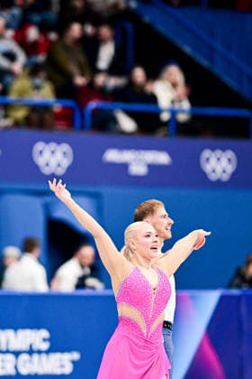 Natalie TASCHLEROVA & Filip TASCHLER (CZE), during Ice Dance Rhythm Dance, at the Olympic Winter games, Winterspiele,Spiele, Summer games Milano Cortina 2026, at Milano Ice Skating Arena, on February 9, 2026 in Milan, Italy. Noxthirdxpartyxsales  aflo_319131475