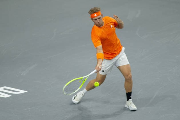 February 9, 2026, Frisco, Texas, USA: ALEJANDRO DAVIDOVICH FOKINA (ESP) uses a forehand during a menÃ¢â‚¬â ¢s singles match at 2026 Nexo Dallas Open at The Ford Center at The Star in Frisco, Texas. Fokina defeated Svadja 6:4, 7:6. Frisco USA - ZUMAh193 20260209_zsp_h193_048 Copyright: xDanielxMcGregor-Huyerx