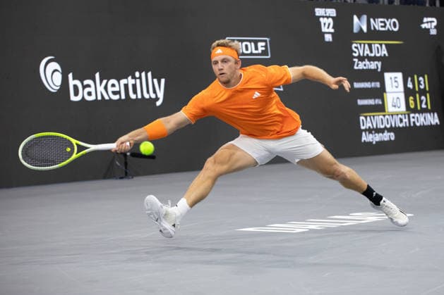 February 9, 2026, Frisco, Texas, USA: ALEJANDRO DAVIDOVICH FOKINA (ESP) uses a forehand during a menÃ¢â‚¬â ¢s singles match at 2026 Nexo Dallas Open at The Ford Center at The Star in Frisco, Texas. Fokina defeated Svadja 6:4, 7:6. Frisco USA - ZUMAh193 20260209_zsp_h193_054 Copyright: xDanielxMcGregor-Huyerx