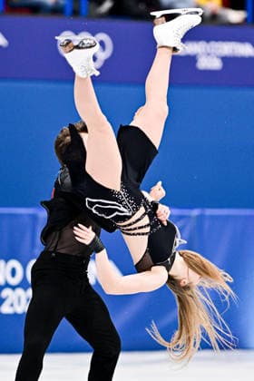 Katerina MRAZKOVA & Daniel MRAZEK (CZE), during Ice Dance Rhythm Dance, at the Olympic Winter games, Winterspiele,Spiele, Summer games Milano Cortina 2026, at Milano Ice Skating Arena, on February 9, 2026 in Milan, Italy. Noxthirdxpartyxsales  aflo_319134065