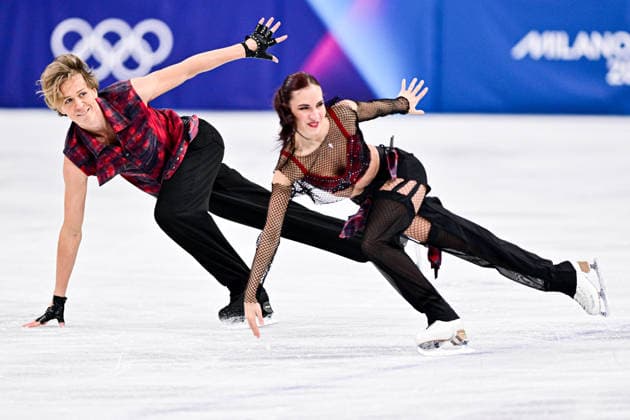 Diana DAVIS & Gleb SMOLKIN (GEO), during Ice Dance Rhythm Dance, at the Olympic Winter games, Winterspiele,Spiele, Summer games Milano Cortina 2026, at Milano Ice Skating Arena, on February 9, 2026 in Milan, Italy. Noxthirdxpartyxsales  aflo_319134173