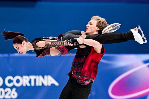 Diana DAVIS & Gleb SMOLKIN (GEO), during Ice Dance Rhythm Dance, at the Olympic Winter games, Winterspiele,Spiele, Summer games Milano Cortina 2026, at Milano Ice Skating Arena, on February 9, 2026 in Milan, Italy. Noxthirdxpartyxsales  aflo_319134238