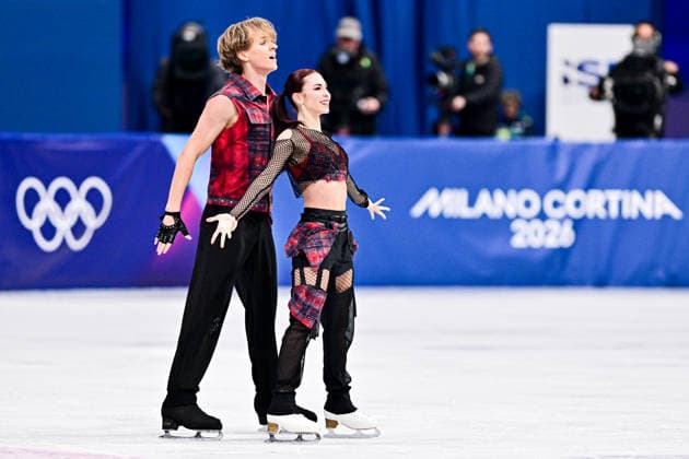 Diana DAVIS & Gleb SMOLKIN (GEO), during Ice Dance Rhythm Dance, at the Olympic Winter games, Winterspiele,Spiele, Summer games Milano Cortina 2026, at Milano Ice Skating Arena, on February 9, 2026 in Milan, Italy. Noxthirdxpartyxsales  aflo_319135663